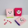 Trois gants de toilette Fille - Panda Rose