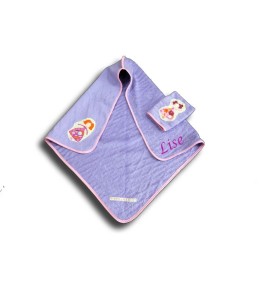 Sortie de Bain Bébé Personnalisée- Motif Princesse