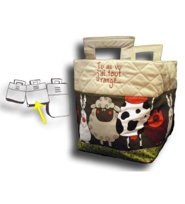Sac à jouets moyen farendole crème