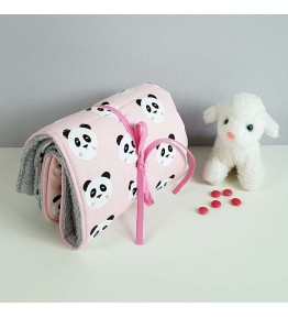 Matelas à langer de voyage - Motif Panda Rose