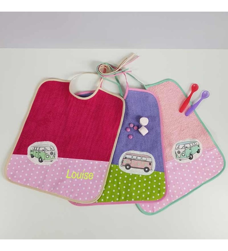  Différents Bavoirs Personnalisés Fille - Bavoir Géant Motif Combi VW