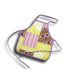 Tablier de cuisine 2-4 ans plastique mauve