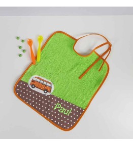 Bavoir Personnalisé Garçon Vert - Bavoir Géant Motif Combi VW