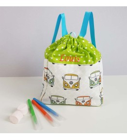 Sac à Dos Garçon Vert Maternelle - Combi VW