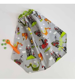 Serviette Elastiquée pour Cantine - Motif Chevalier