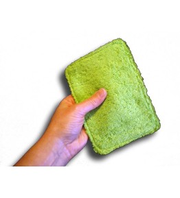 Lot 5 lingettes lavables vertes tiennent dans la main