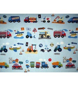 Tissu pour enfant camions