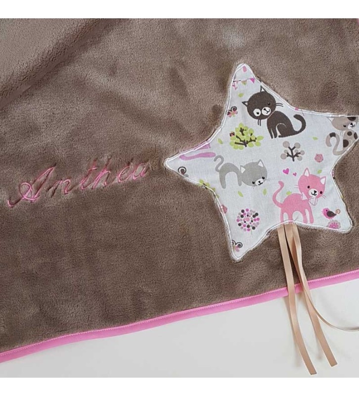 Couverture Bébé Personnalisée Avec Prénom - Flanelle Douce Résistante | 76x100cm - Cadeau Naissance Unique