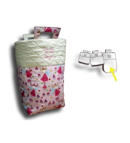 Grand sac de rangement pour jouets motif Fée rose