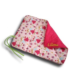 Tapis à langer nomade motif Fée rose