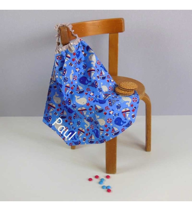 Serviette  de Table Maternelle  - Motif Bateau Baleine