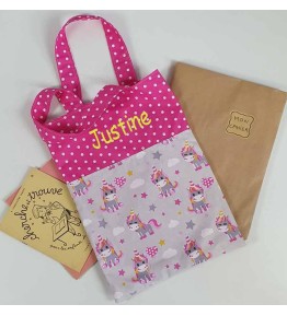Sac pour Cahier 24x32 - Motif Licorne