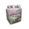 Petit sac à jouets personnalisé - Motif Fée verte, haut du sac rose