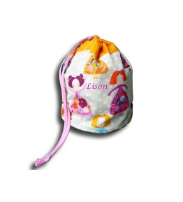 Sac Baluchon - Motif Princesse - Haut du sac orange