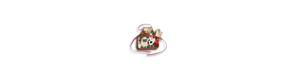 Tablier de Cuisine Enfant Personnalisable pour les 2 ans à 4 ans